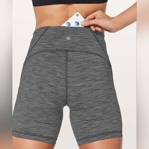 Lululemon Train Times Short 6" Wee Are From Space Black Slate Bike Shorts Size 2